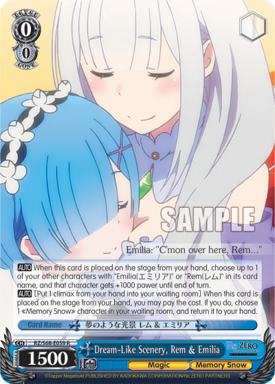 Dream-Like Scenery, Rem & Emilia - RZ/S68-E059 - Rare available at 401 Games Canada