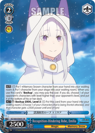 Recognition-Hindering Robe, Emilia (SR) - RZ/S68-E064S - Super Rare available at 401 Games Canada