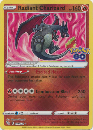 Radiant Charizard - 011/078 - Radiant Rare available at 401 Games Canada