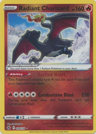 Radiant Charizard - 020/159 - Radiant Rare available at 401 Games Canada