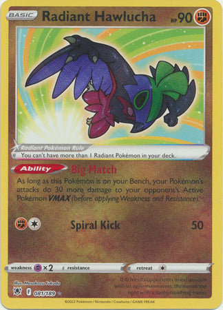 Radiant Hawlucha - 081/189 - Radiant Rare available at 401 Games Canada