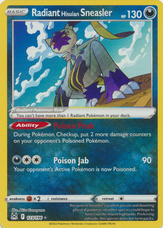 Radiant Hisuian Sneasler - 123/196 - Radiant Rare available at 401 Games Canada