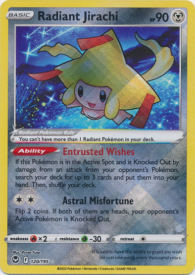 Radiant Jirachi - 120/195 - Radiant Rare available at 401 Games Canada