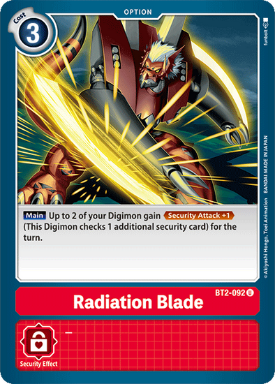 Radiation Blade - BT2-092 - Uncommon available at 401 Games Canada