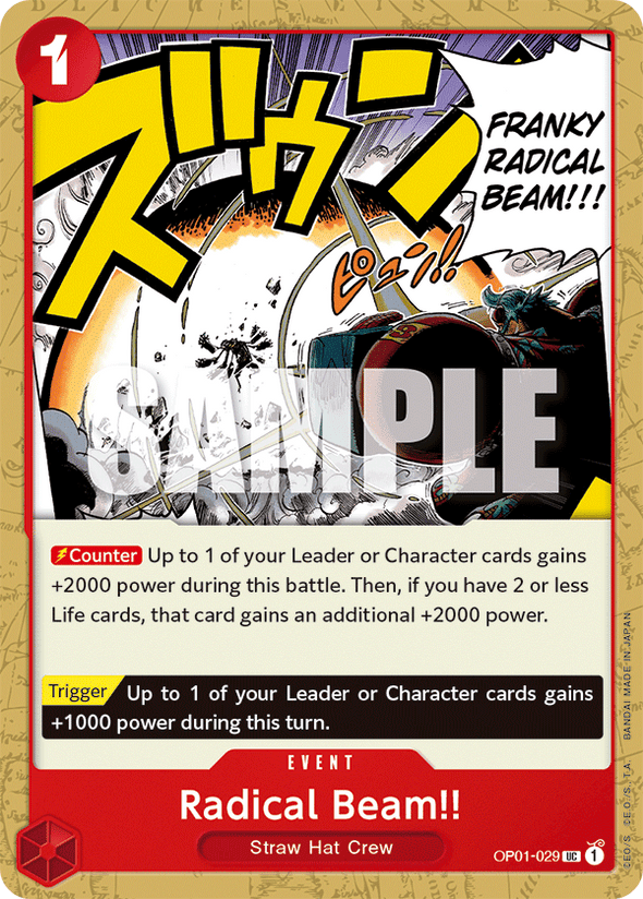 Radical Beam!! - OP01-029 - Uncommon available at 401 Games Canada