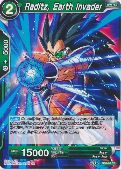 Raditz, Earth Invader - SD9-02 - Starter Rare available at 401 Games Canada