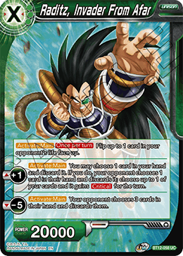 Raditz, Invader From Afar - BT12-058 - Uncommon available at 401 Games Canada