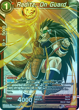 Raditz, On Guard - BT15-005 - Rare (FOIL) available at 401 Games Canada