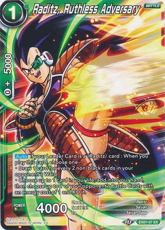 Raditz, Ruthless Adversary - EX07-07 - Expansion Rare available at 401 Games Canada