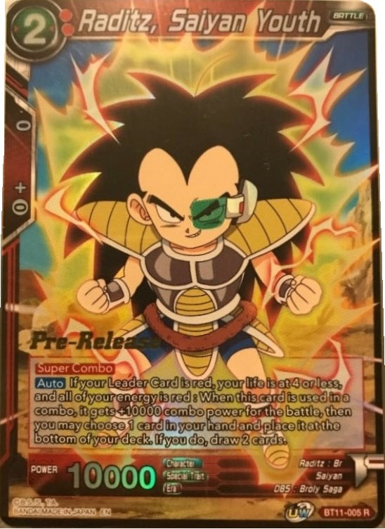 Raditz, Saiyan Youth - BT11-005 - Promo (Series 11 Pre-Release) (Foil) available at 401 Games Canada