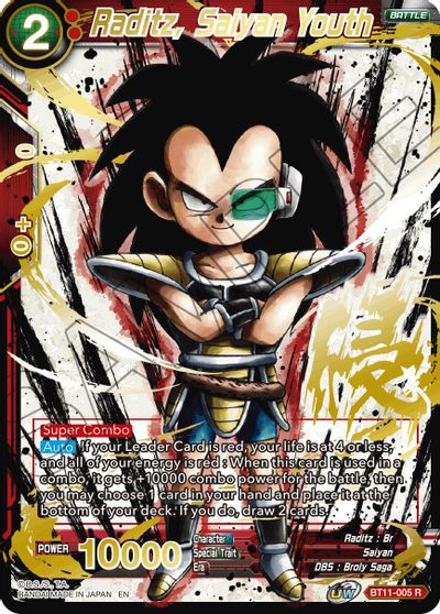 Raditz, Saiyan Youth - BT11-005 - Rare (Alternate Art) available at 401 Games Canada