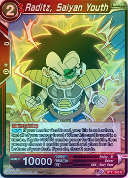 Raditz, Saiyan Youth - BT11-005 - Rare (FOIL) available at 401 Games Canada