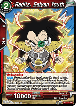 Raditz, Saiyan Youth - BT11-005 - Rare (Reprint) available at 401 Games Canada