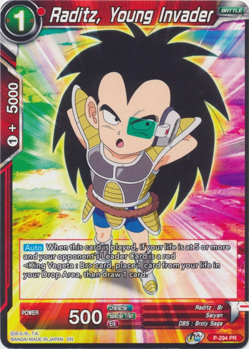 Raditz, Young Invader - P-294 - Promo available at 401 Games Canada