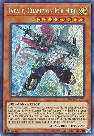 Rafale, Champion Fur Hire - DASA-EN023 - Secret Rare - Unlimited available at 401 Games Canada