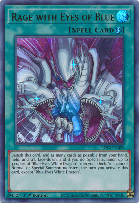 Rage with Eyes of Blue - LDS2-EN029 - Ultra Rare - 1st Edition available at 401 Games Canada