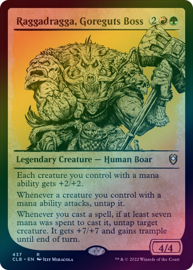 401 Games Canada - Raggadragga, Goreguts Boss - Rulebook Showcase (Foil) (CLB) 401 Games Canada - Raggadragga, Goreguts Boss - Rulebook Showcase (Foil) (CLB)