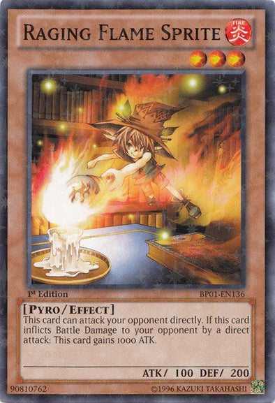 Raging Flame Sprite - BP01-EN136 - Starfoil Rare - 1st Edition available at 401 Games Canada