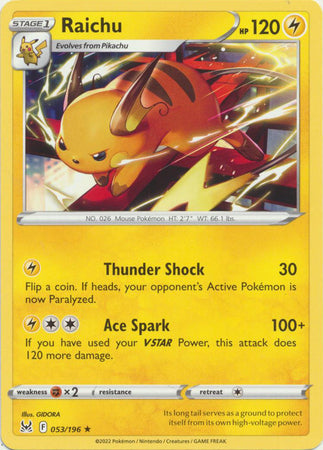 Raichu - 053/196 - Rare available at 401 Games Canada