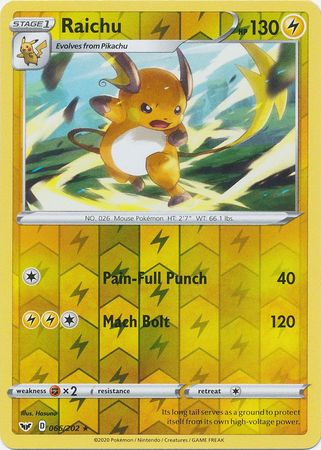 Raichu - 066/202 - Rare - Reverse Holo available at 401 Games Canada