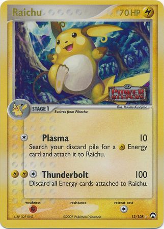 Raichu - 12/108 - Holo Rare - Reverse Holo available at 401 Games Canada