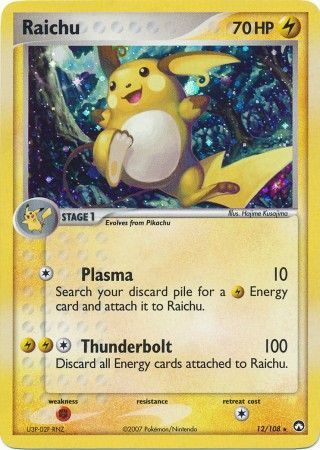 Raichu - 12/108 - Holo Rare available at 401 Games Canada