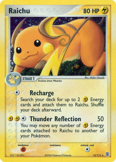 Raichu - 12/112 - Holo Rare available at 401 Games Canada