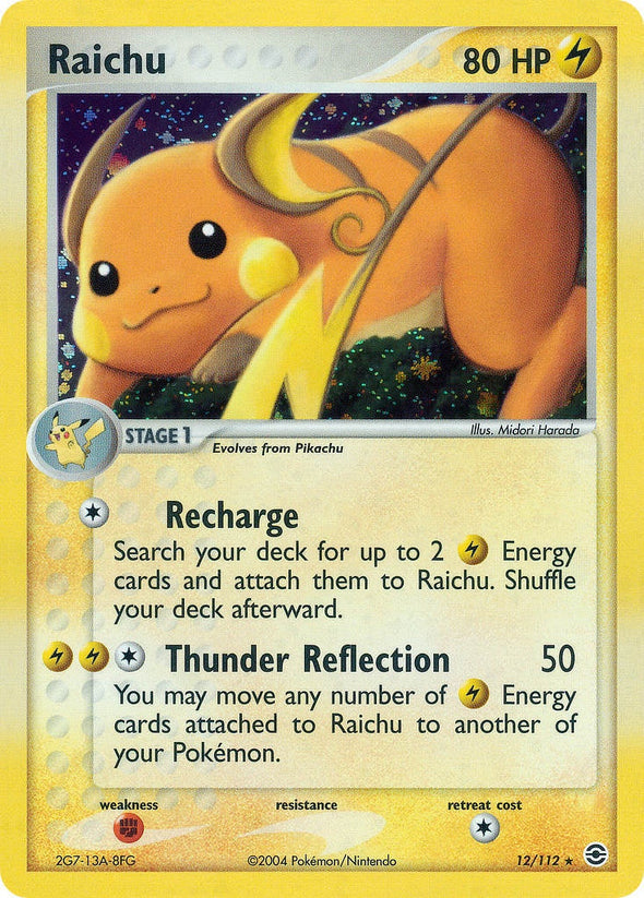 Raichu - 12/112 - Holo Rare available at 401 Games Canada