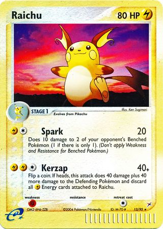 Raichu - 13/95 - Rare - Reverse Holo available at 401 Games Canada