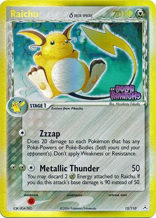 Raichu - 15/110 - Holo Rare - Reverse Holo available at 401 Games Canada