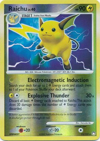 Raichu - 15/123 - Holo Rare - Reverse Holo available at 401 Games Canada