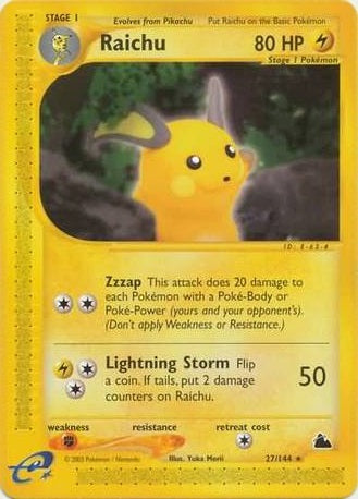 Raichu - 27/144 - Rare available at 401 Games Canada