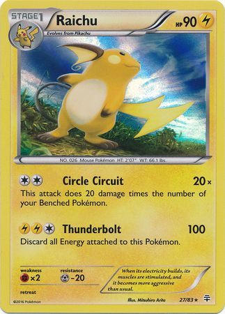 Raichu - 27/83 - Holo Rare available at 401 Games Canada