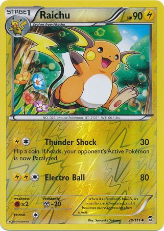 Raichu - 28/111 - Uncommon - Reverse Holo available at 401 Games Canada