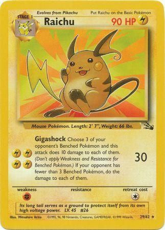 Raichu - 29/62 - Rare - Unlimited available at 401 Games Canada