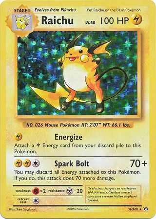 Raichu - 36/108 - Holo Rare available at 401 Games Canada