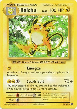 Raichu - 36/108 - Rare - Theme Deck Exclusive available at 401 Games Canada