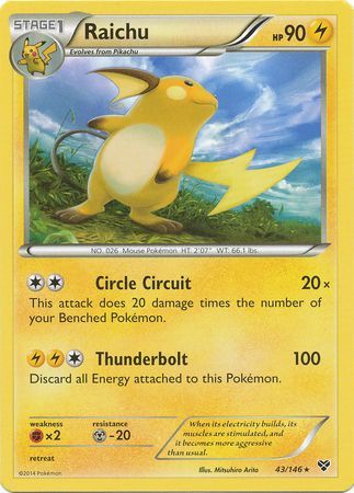 Raichu - 43/146 - Rare - Theme Deck Exclusive available at 401 Games Canada