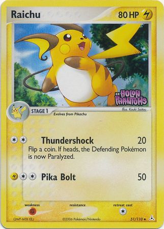 Raichu - 51/110 - Uncommon - Reverse Holo available at 401 Games Canada