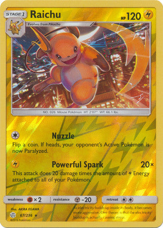 Raichu - 67/236 - Rare - Reverse Holo available at 401 Games Canada