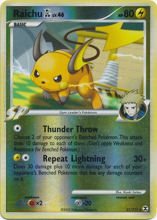 Raichu GL - 31/111 - Rare - Reverse Holo available at 401 Games Canada