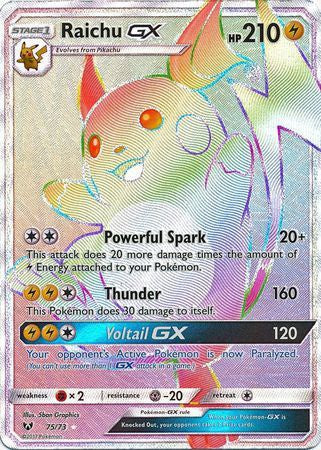 Raichu GX - 75/73 - Hyper Rare available at 401 Games Canada