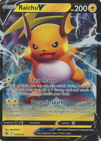 Raichu V - 045/172 - Ultra Rare available at 401 Games Canada