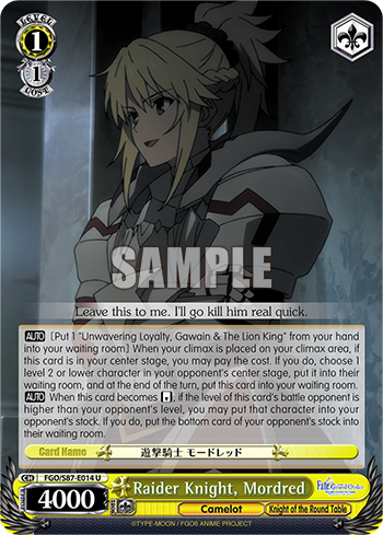 Raider Knight, Mordred (Uncommon) available at 401 Games Canada