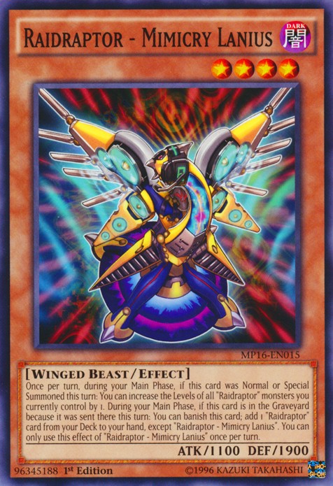 Raidraptor - Mimicry Lanius - MP16-EN015 - Common - 1st Edition available at 401 Games Canada