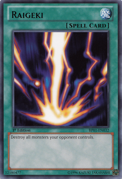 Raigeki - BP01-EN032 - Rare - 1st Edition available at 401 Games Canada