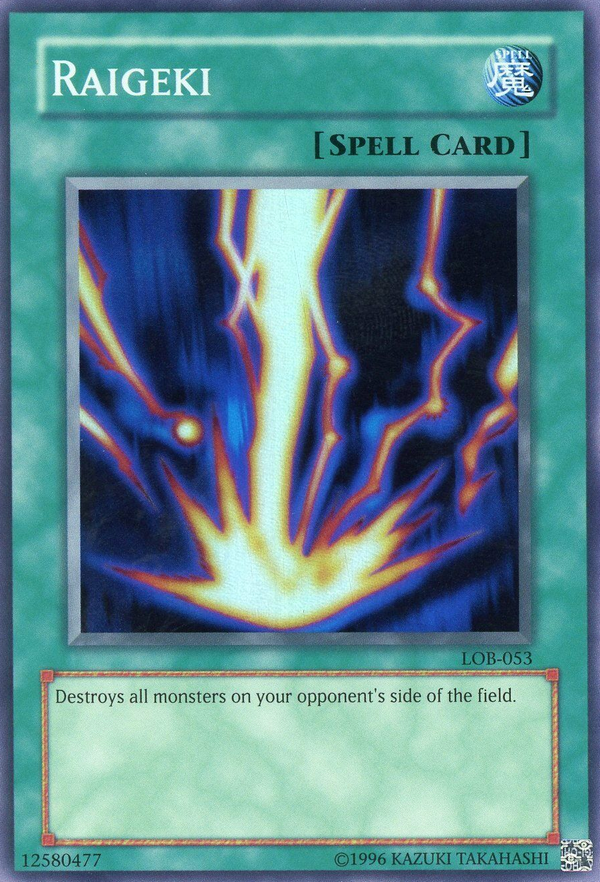 Raigeki - LOB-053 - Super Rare - Unlimited available at 401 Games Canada