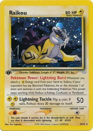 Raikou - 13/64 - Holo - 1st Edition available at 401 Games Canada