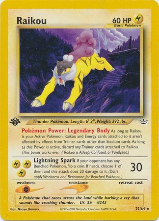 Raikou - 22/64 - Rare - 1st Edition available at 401 Games Canada