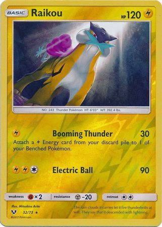 Raikou - 32/73 - Holo Rare - Reverse Holo available at 401 Games Canada